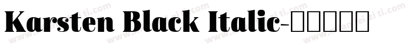 Karsten Black Italic字体转换
